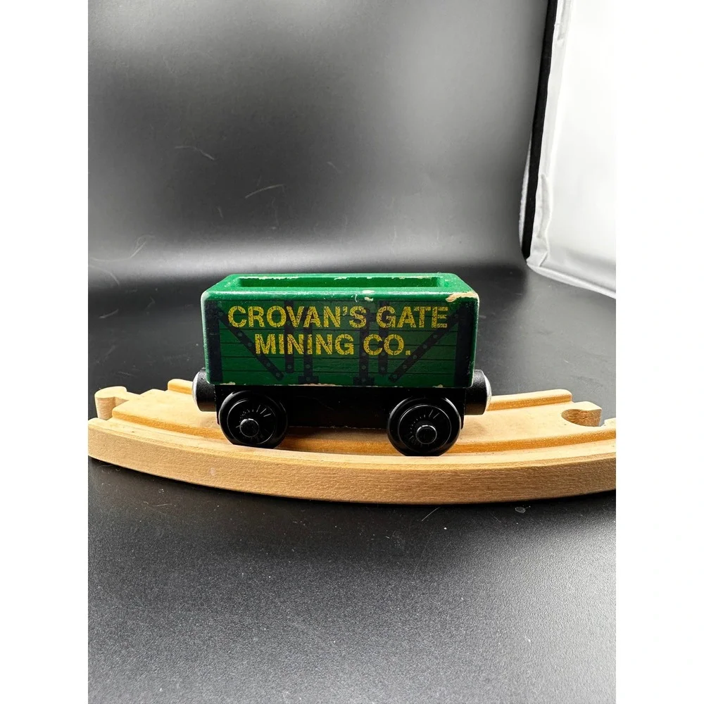 Vtg 2003 Thomas Wooden Railway Coal Car Crovan's‎ Gate Mining Co Train Magnetic